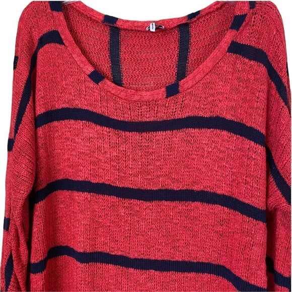 Splendid Crew Neck Oversized Striped Sweater Size Medium - Picture 6 of 8